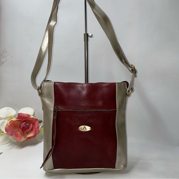 Aurielle Two Tone Leather Crossbody - Picture 1 of 7